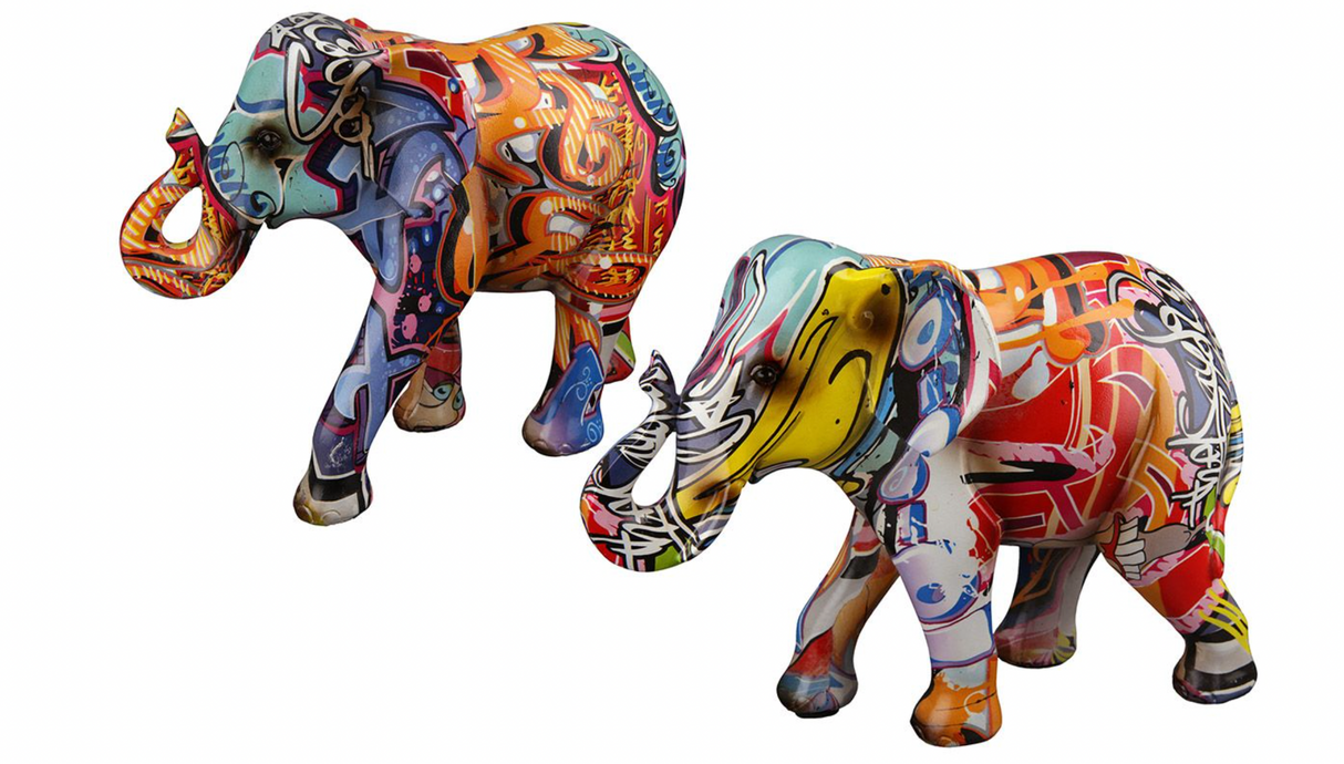 Tagged Tusk Duo - StreetArt Elefanten Duo