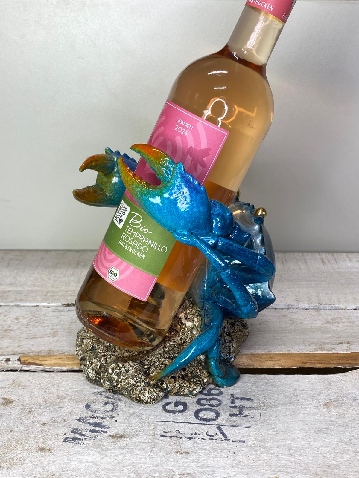 Weinflaschenhalter Krabbe - Geschenkidee